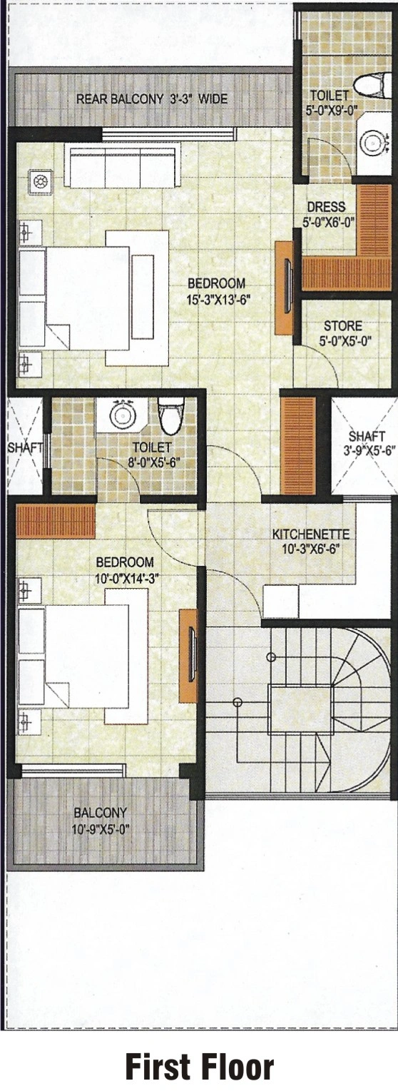 Villa B First Floor